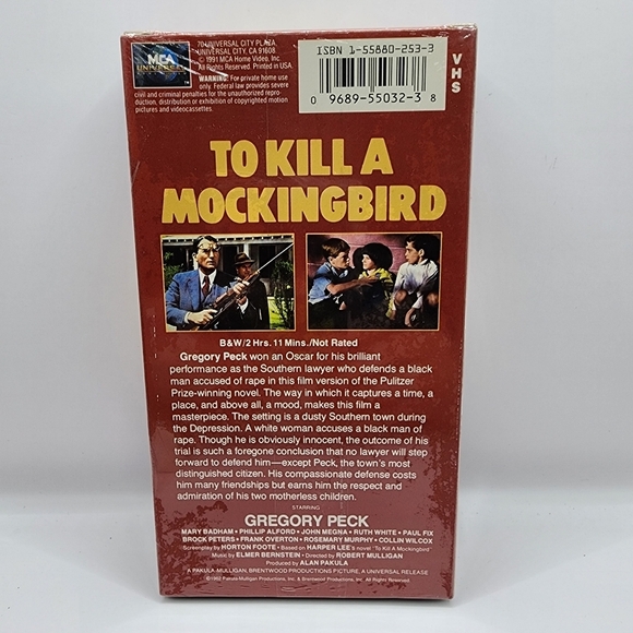 Sealed- To Kill A Mockingbird -VHS - Picture 2 of 3